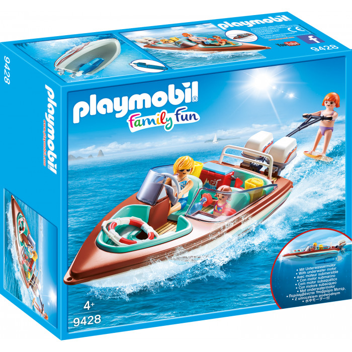 Barca de viteza cu motor Playmobil Family Fun