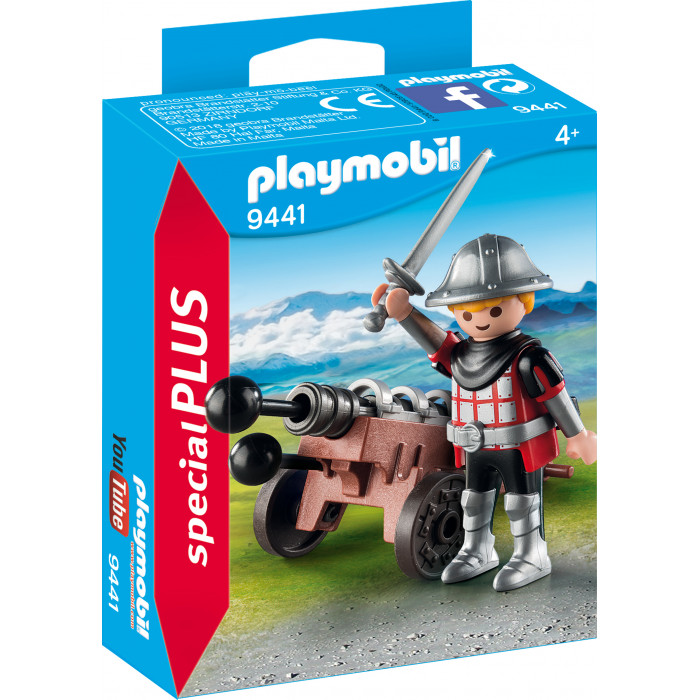 Figurina cavaler cu tun Playmobil