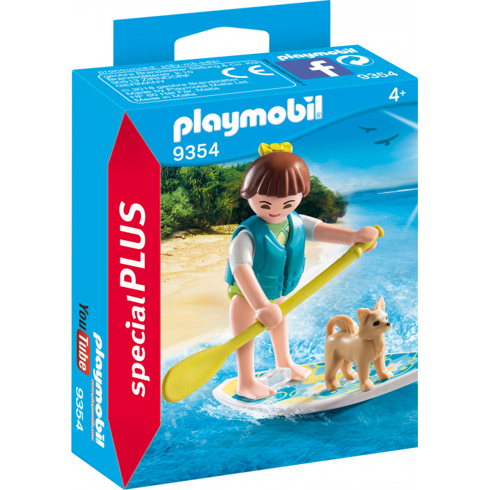 Figurina surfer si catel Playmobil