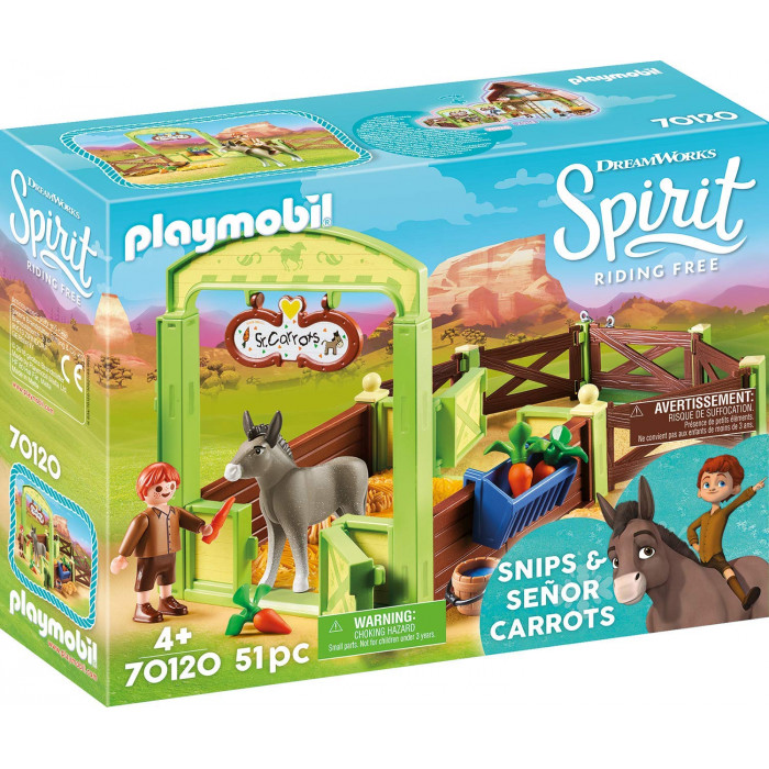 Grajd si copil cu morcovi Playmobil Spirit