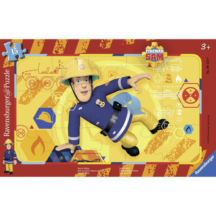 Puzzle Pompierul Sam 15 piese Ravensburger