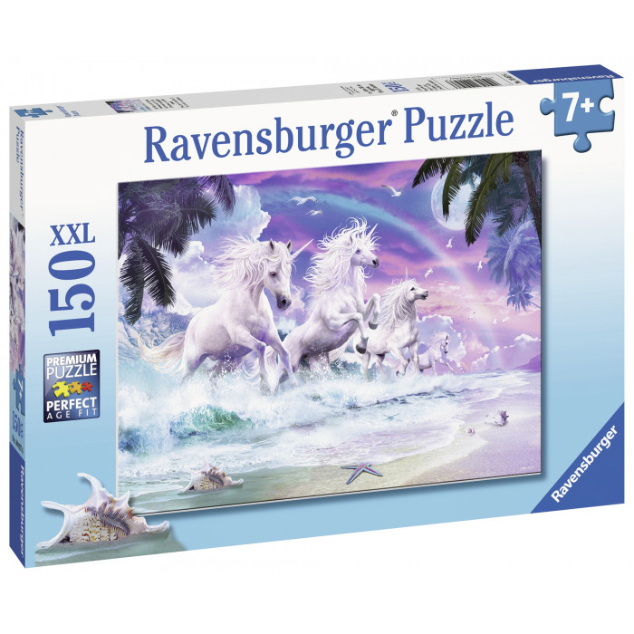 Puzzle Unicorni pe plaja 150 piese Ravensburger