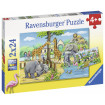 Puzzle Zoo 2x24 piese Ravensburger