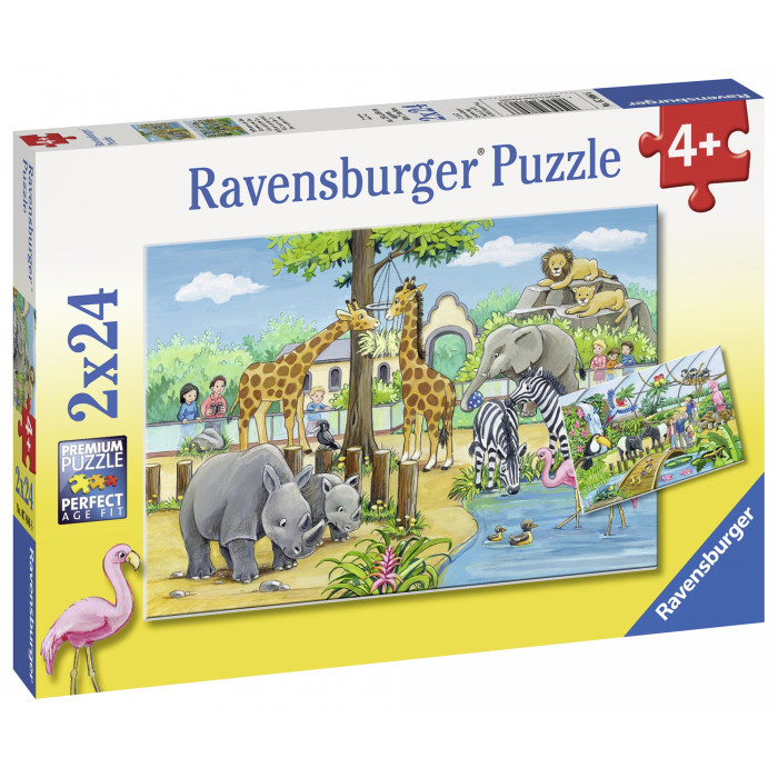 Puzzle Zoo 2x24 piese Ravensburger