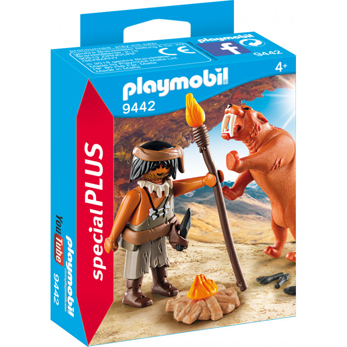 Figurina omul Pesterii cu tigru Playmobil