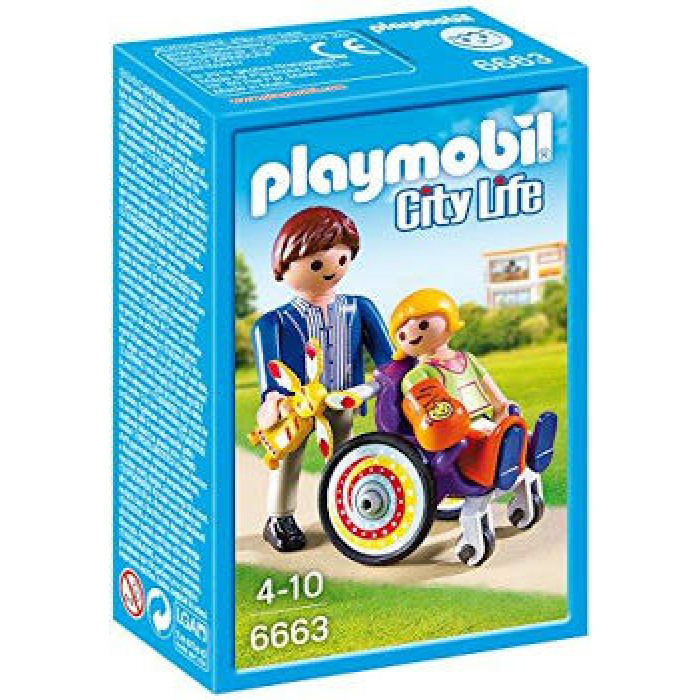 Copil in carucior cu rotile Playmobil City Life