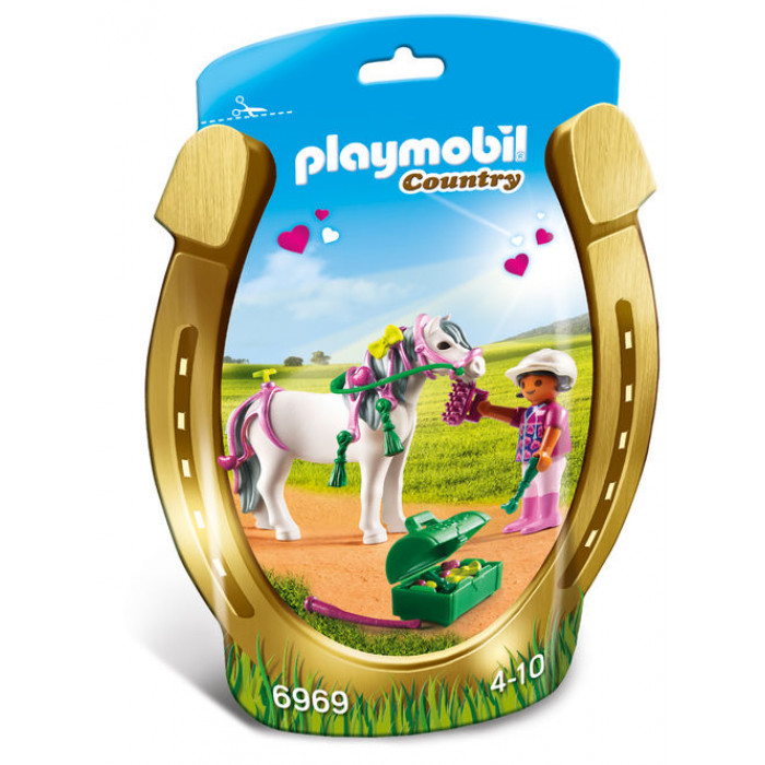 Ingrijitor si Ponei cu inimioare Playmobil Country