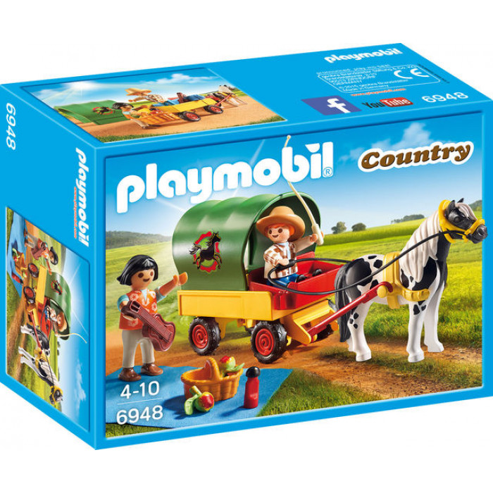 Trasura cu Ponei si picnic Playmobil Country