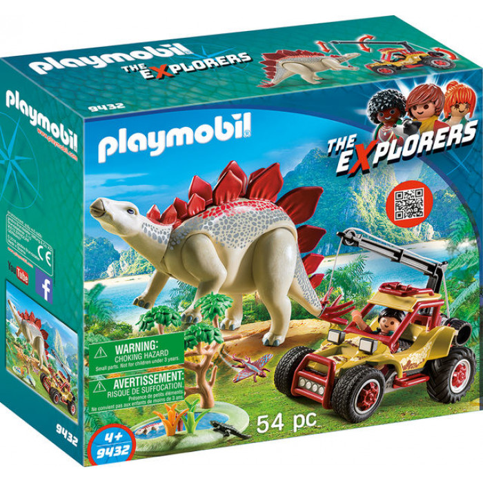 Masina de teren si Stegosaurus Playmobil The Explorers