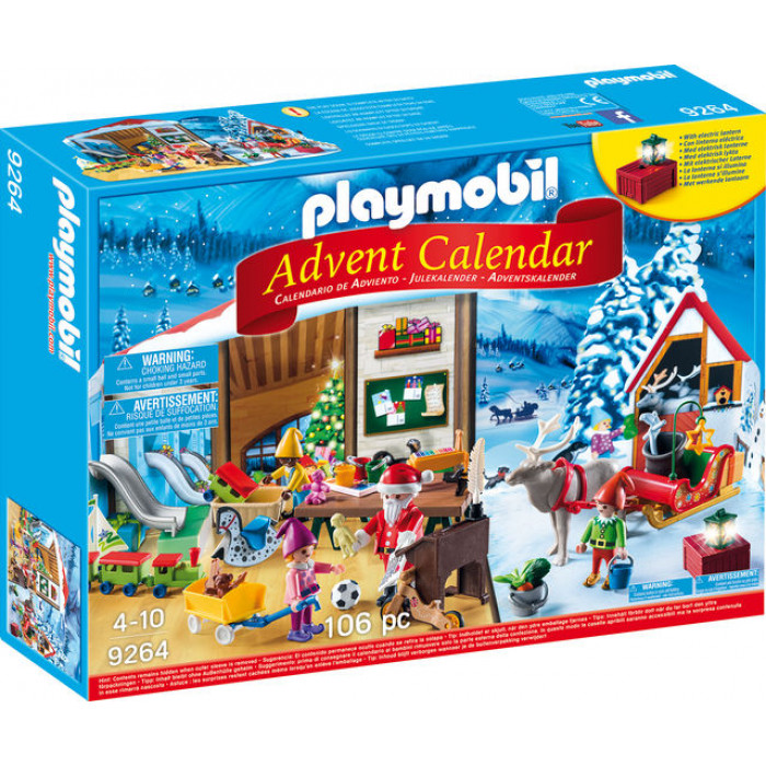 Calendar Craciun atelierul lui Mos Craciun Playmobil