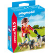 Femeia cu catelusi la plimbare Playmobil