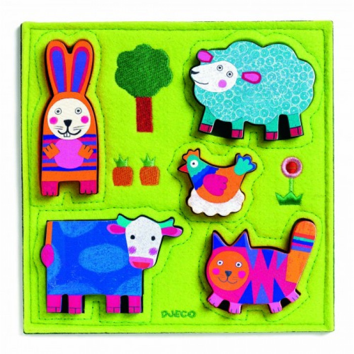 Puzzle lemn si fetru Nouki Djeco