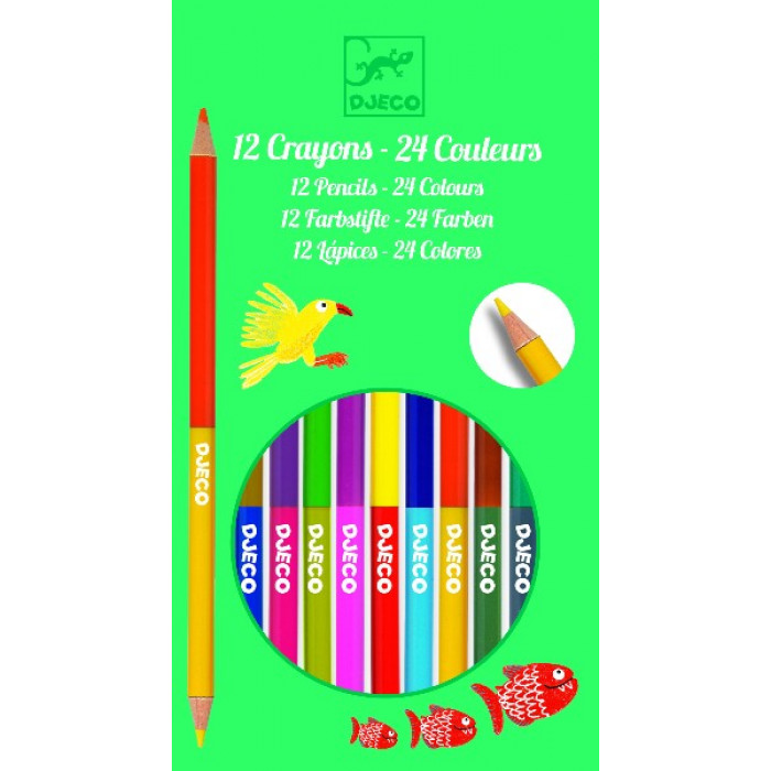 Creioane duble de colorat Djeco