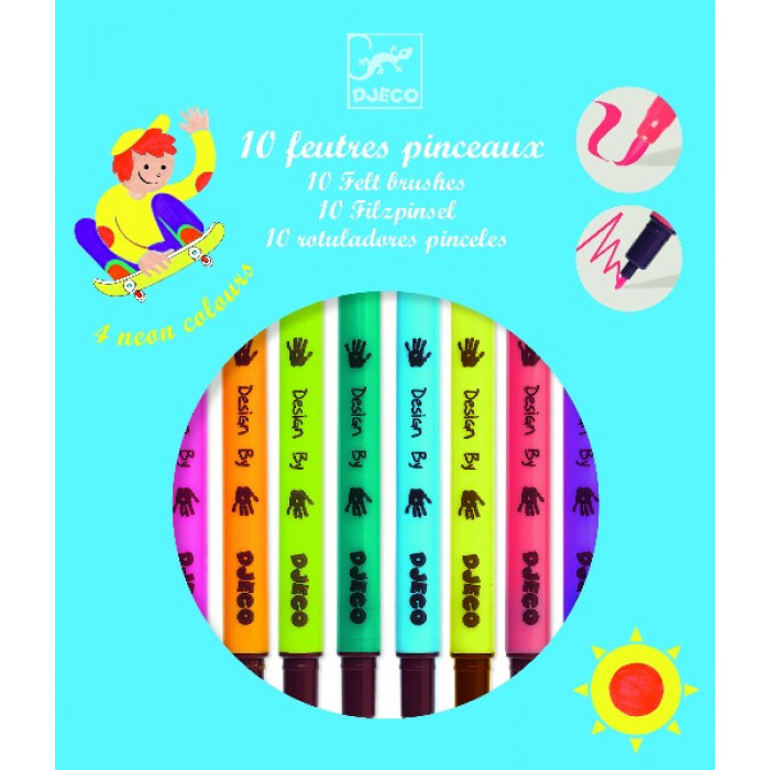 Carioci cu pensula culori pop Djeco