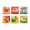 Puzzle cuburi lemn animale PiouPiou Djeco