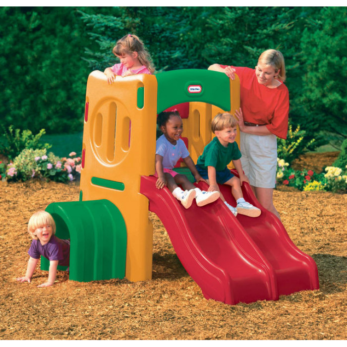 Tunel cu doua tobogane Little Tikes Tunel cu doua tobogane Little Tikes