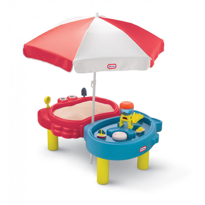 Masuta pentru nisip si apa cu umbreluta Little Tikes