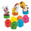 Carticica cu animale de la ferma si set joaca Clementoni