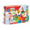 Carticica cu animale de la ferma si set joaca Clementoni