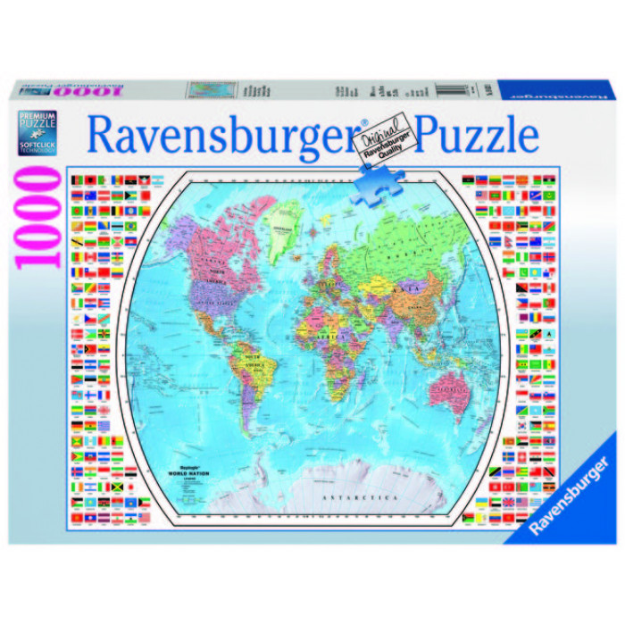 Puzzle harta Lumii 1000 piese Ravensburger