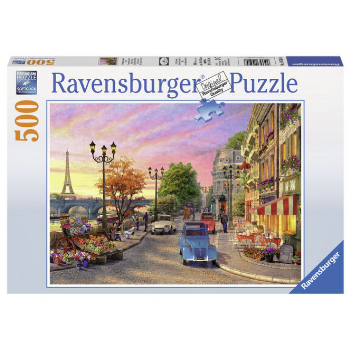 Puzzle seara in Paris 500 piese Ravensburger