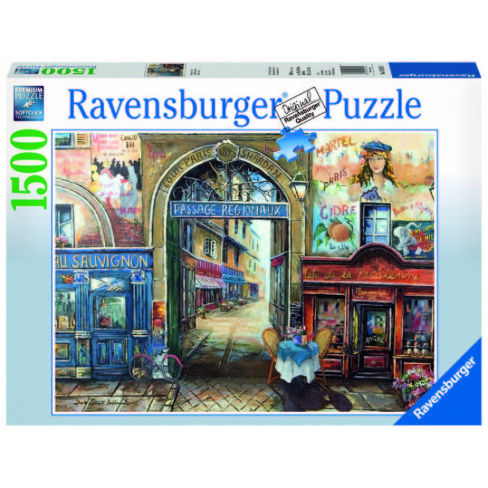 Puzzle copii si adulti pasaj din Paris 1500 piese Ravensburger