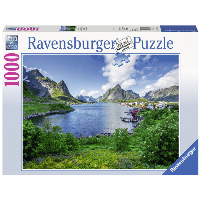 Puzzle copii si adulti Portul Lofoten 1000 piese Ravensburger