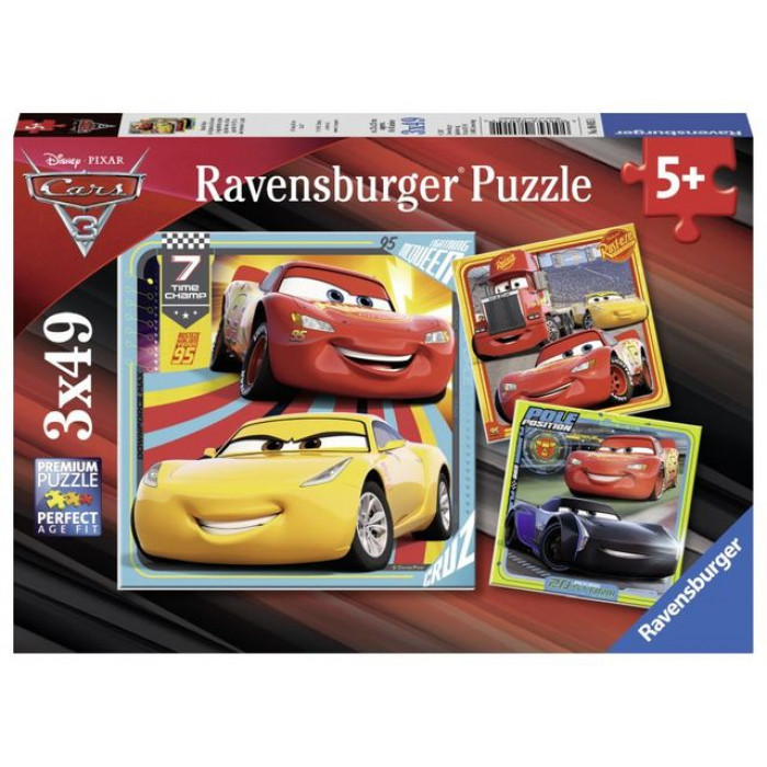 Puzzle masinute 3X49 piese Ravensburger