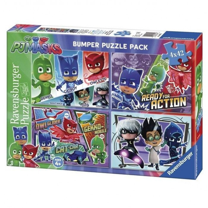 Puzzle Eroi in pijamale 4X42 piese Ravensburger