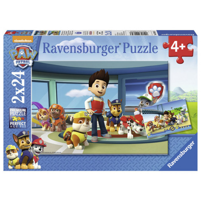 Puzzle patrula catelusilor 2X24 piese Ravensburger