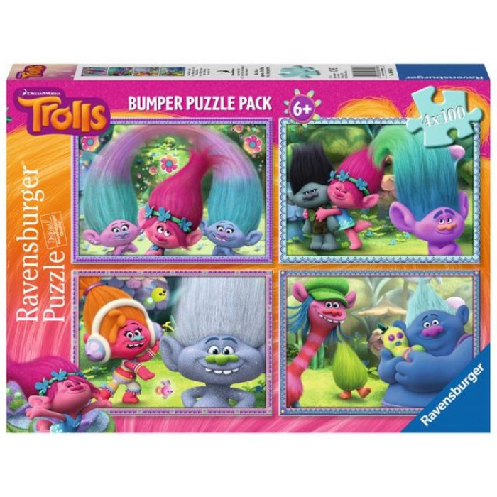 Puzzle Trolls 4X100 piese Ravensburger