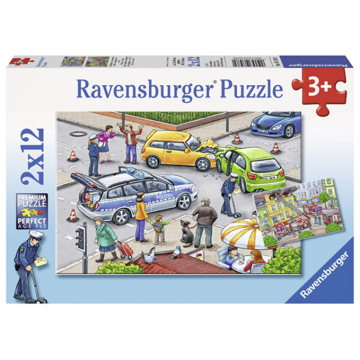 Puzzle Politie 2X12 piese Ravensburger