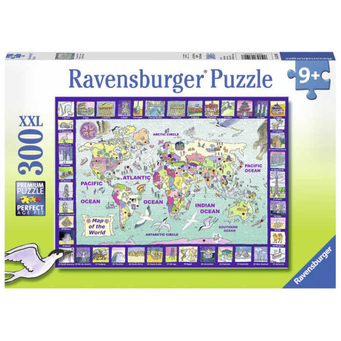 Puzzle privind Lumea 300 piese Ravensburger
