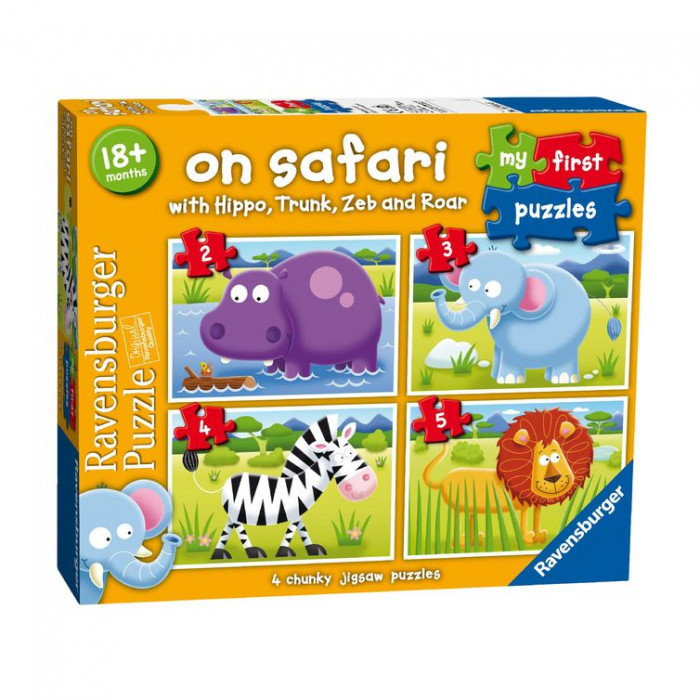 Puzzle Safari 2/3/4/5 piese Ravensburger