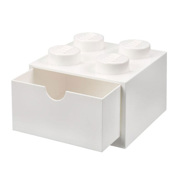 Sertar de birou LEGO 2x2 alb