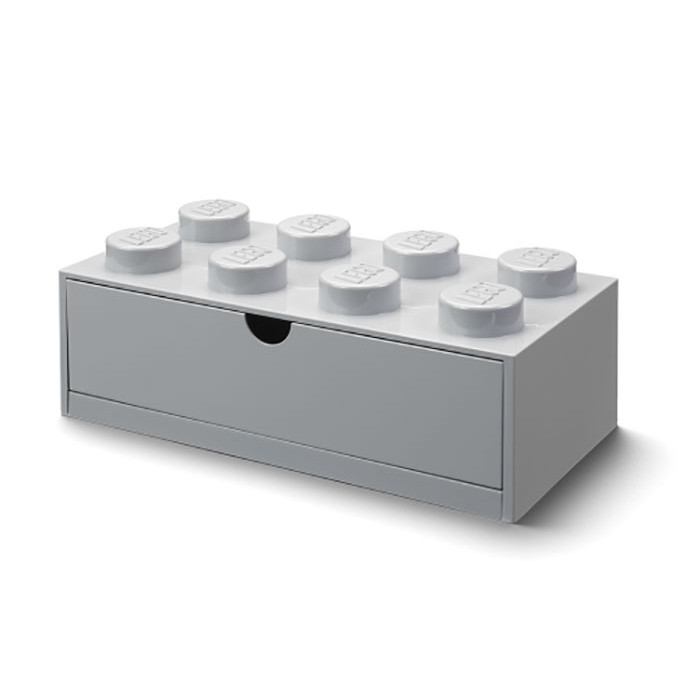 Sertar de birou LEGO 2x4 gri