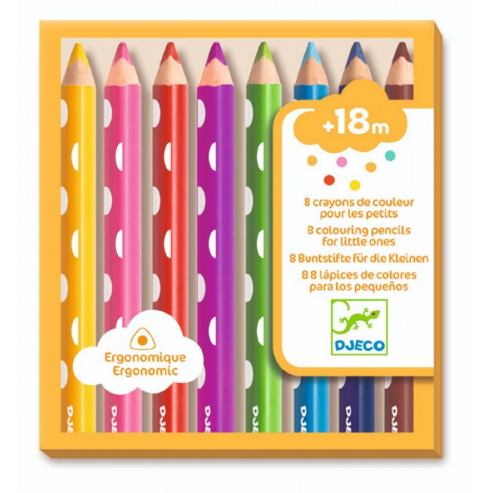 Creioane colorate pentru bebe Djeco