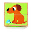 Puzzle cuburi lemn animalute Djeco