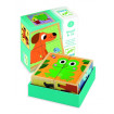 Puzzle cuburi lemn animalute Djeco