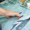 Joc creativ cu stickere pesti in Ocean Poppik