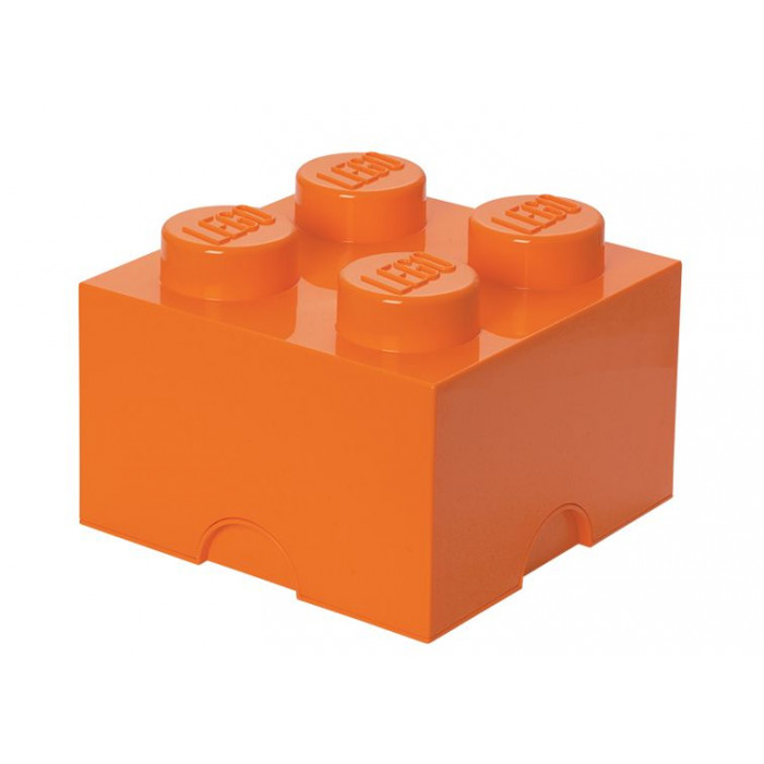 Cutie depozitare Lego 2x2 portocaliu