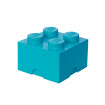 Cutie depozitare Lego 2x2 albastru turcoaz