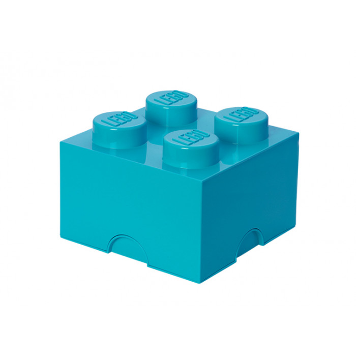 Cutie depozitare Lego 2x2 albastru turcoaz
