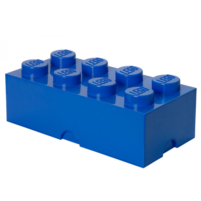 Cutie depozitare Lego 2x4 albastru inchis