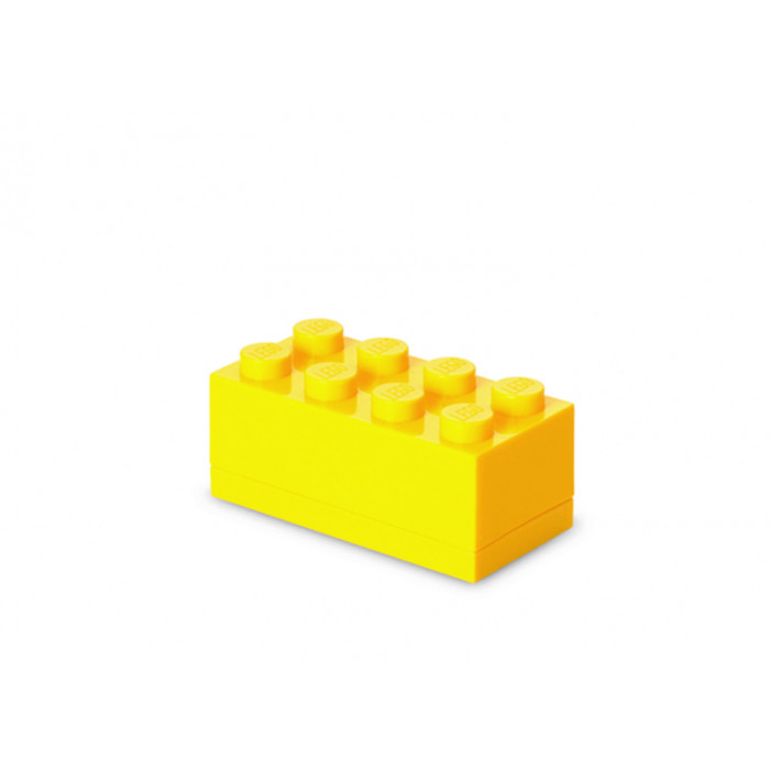 Mini cutie depozitare Lego 2x4 galben