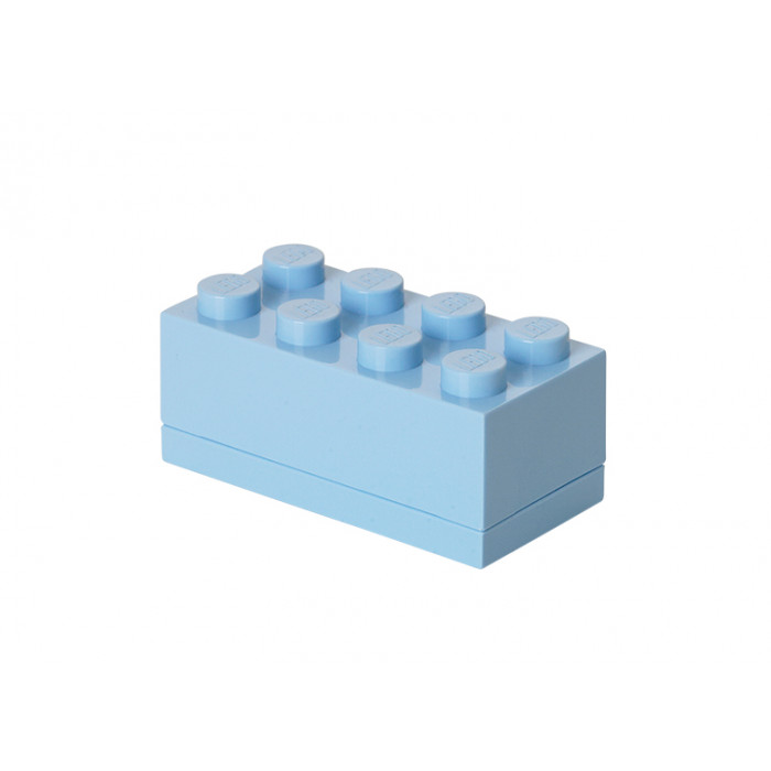 Mini cutie depozitare Lego 2x4 albastru deschis