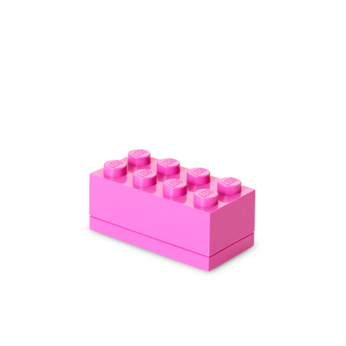 Mini cutie depozitare Lego 2x4 roz
