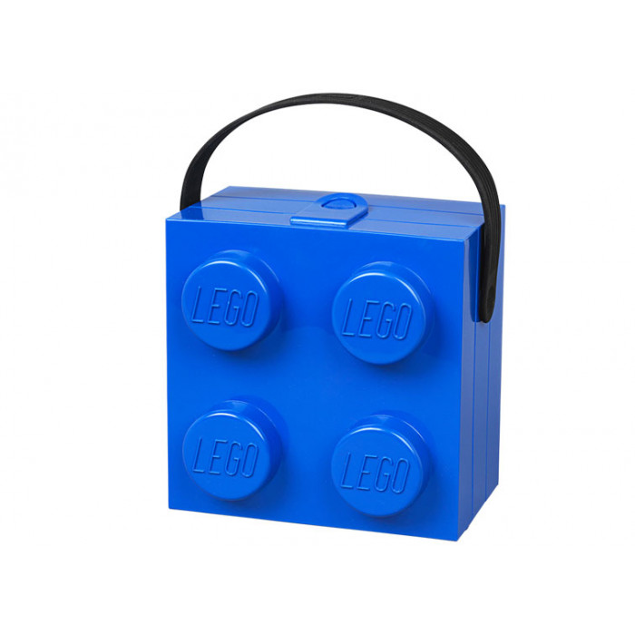 Cutie pentru sandwich Lego 2x2 albastru