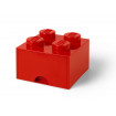 Cutie depozitare Lego 2x2 cu sertar rosu