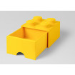 Cutie depozitare Lego 2x2 cu sertar galben